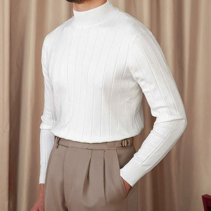 White The Pelusium Knit Polo — 1