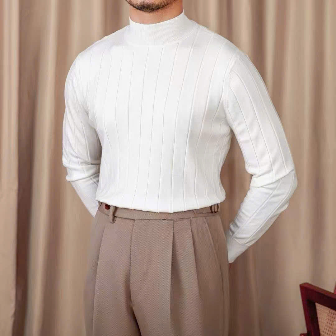 White The Pelusium Knit Polo — 3