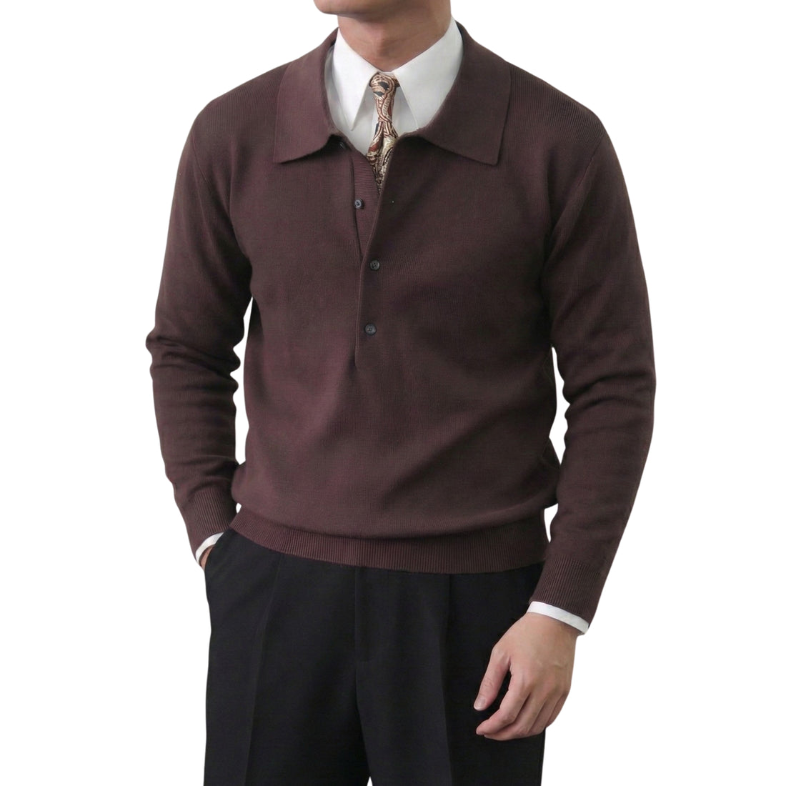 Nâu The Rashid Knit Polo — 0