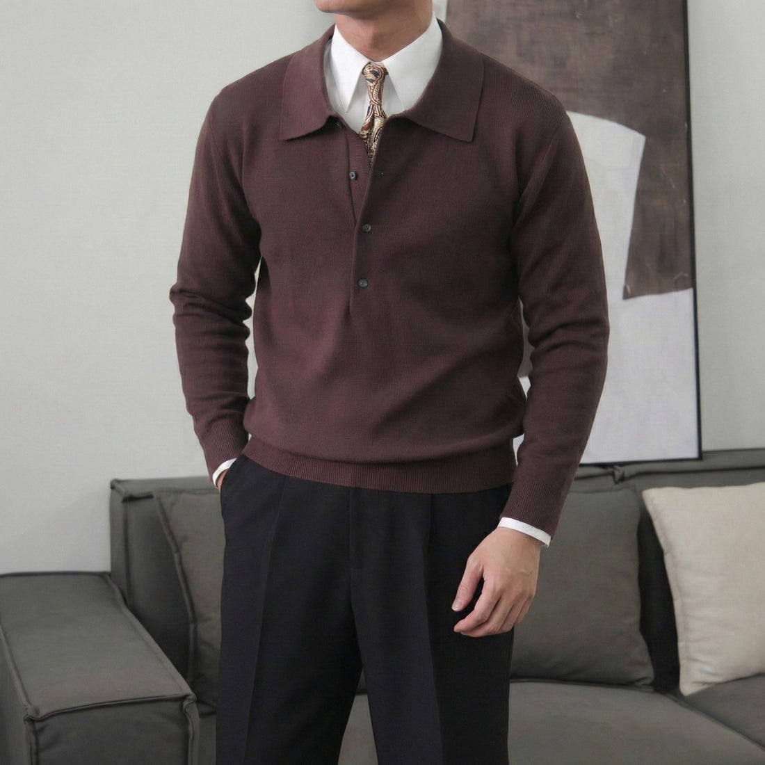 Nâu The Rashid Knit Polo — 1