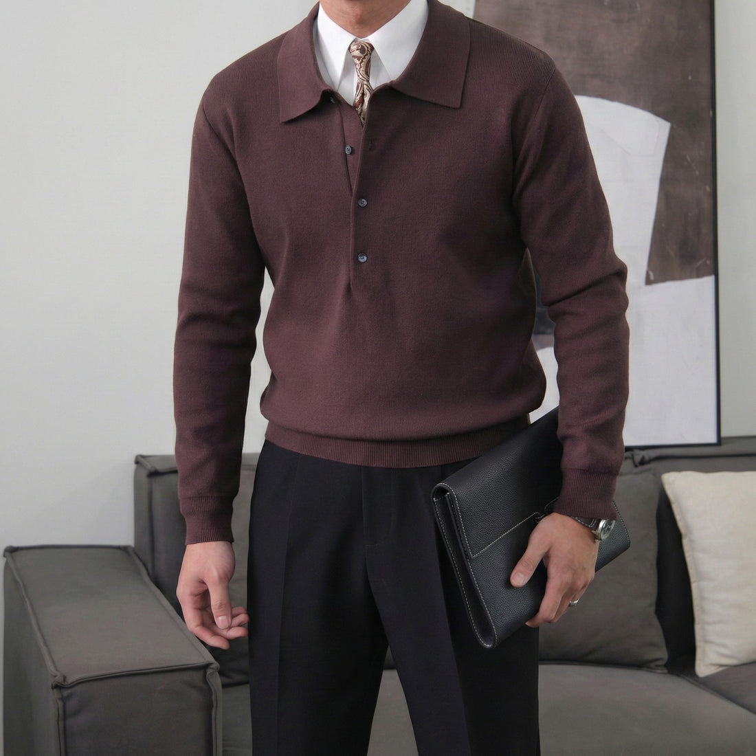 Nâu The Rashid Knit Polo — 3