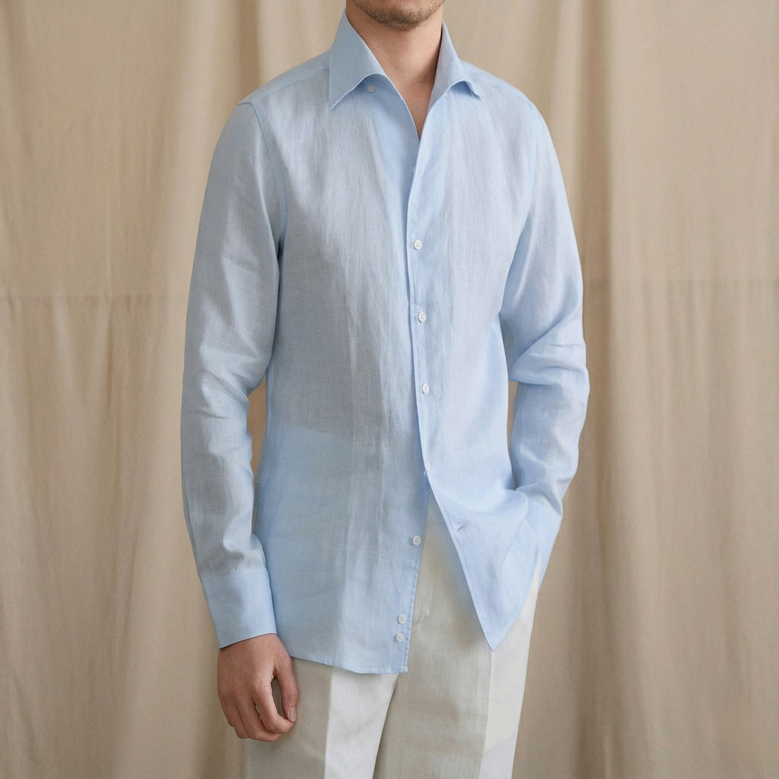 BLUE The Rosetta Linen Shirt — 0