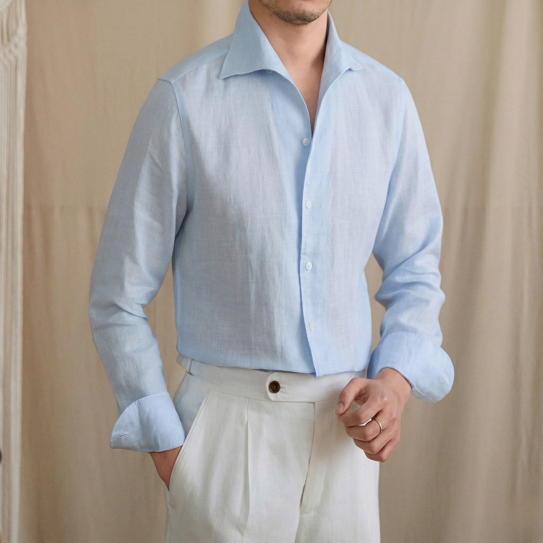 BLUE The Rosetta Linen Shirt — 1