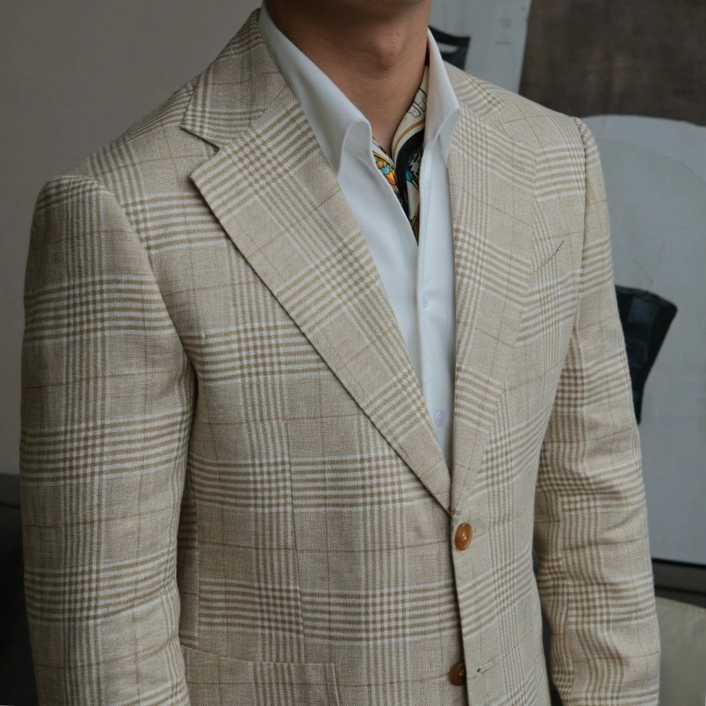 Sand Beige The Saqqara Linen Blazer — 2