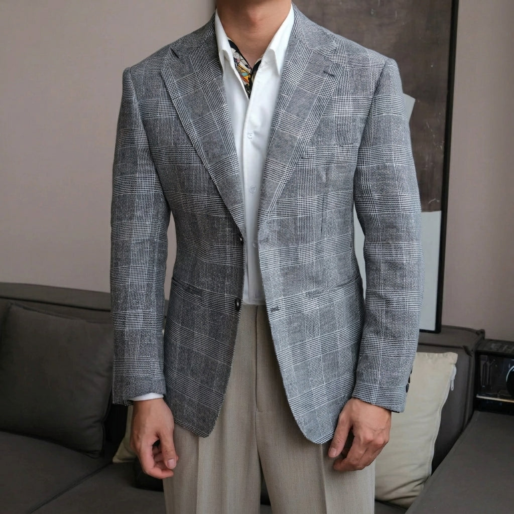 Smoke Grey The Saqqara Linen Blazer — 3