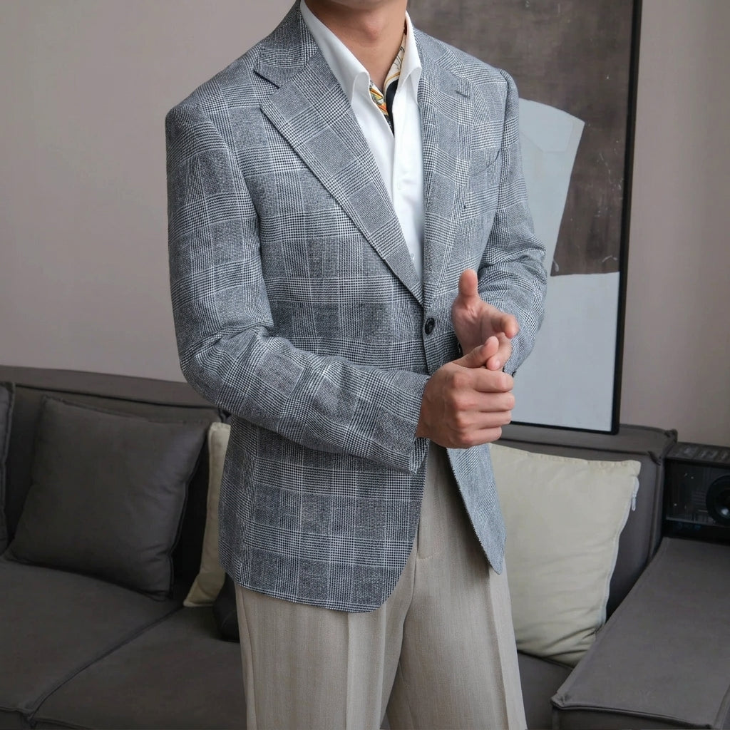 Smoke Grey The Saqqara Linen Blazer — 4