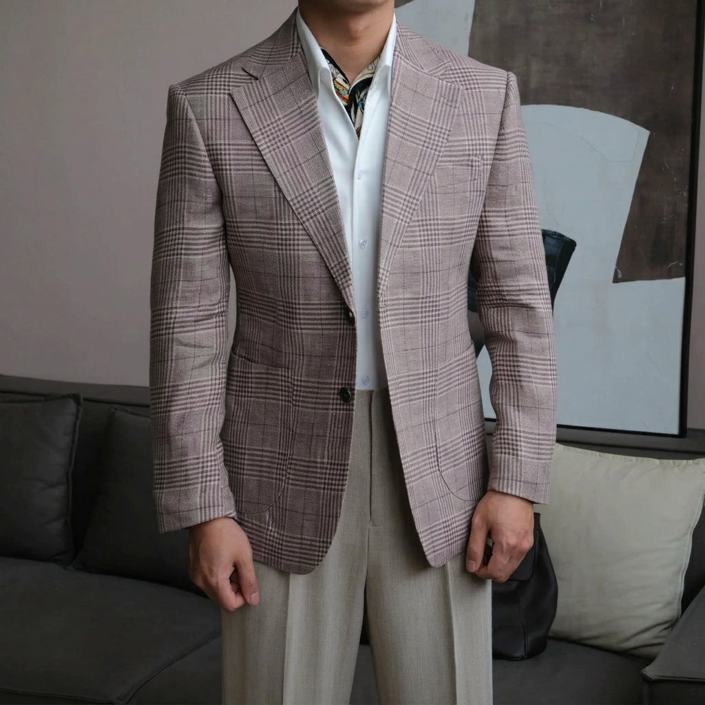 Taupe The Saqqara Linen Blazer — 1