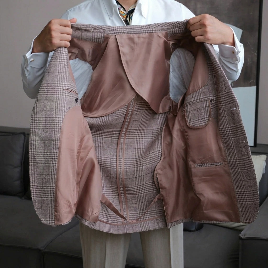 Taupe The Saqqara Linen Blazer — 3