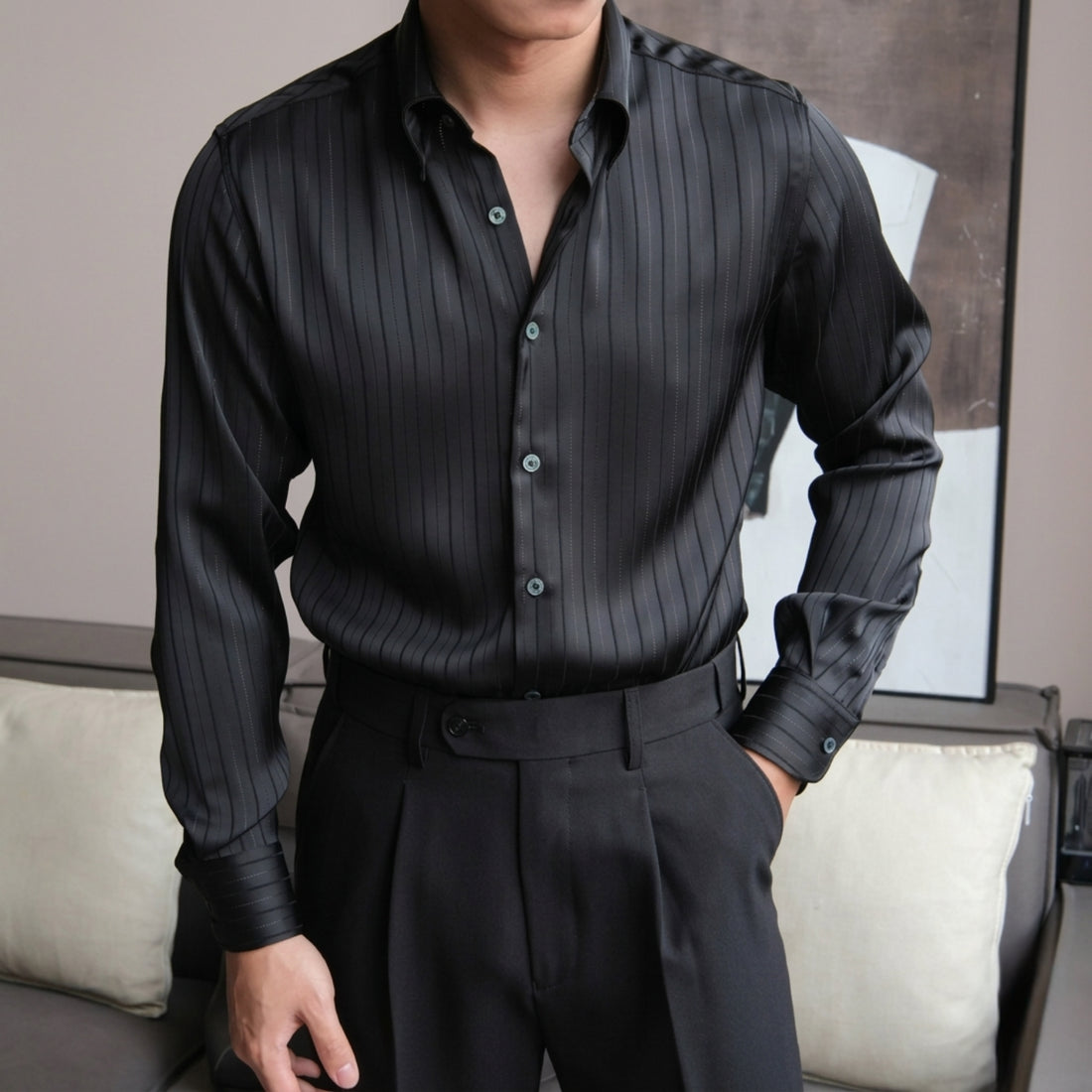 Black The Sinai Silk Shirt — 0
