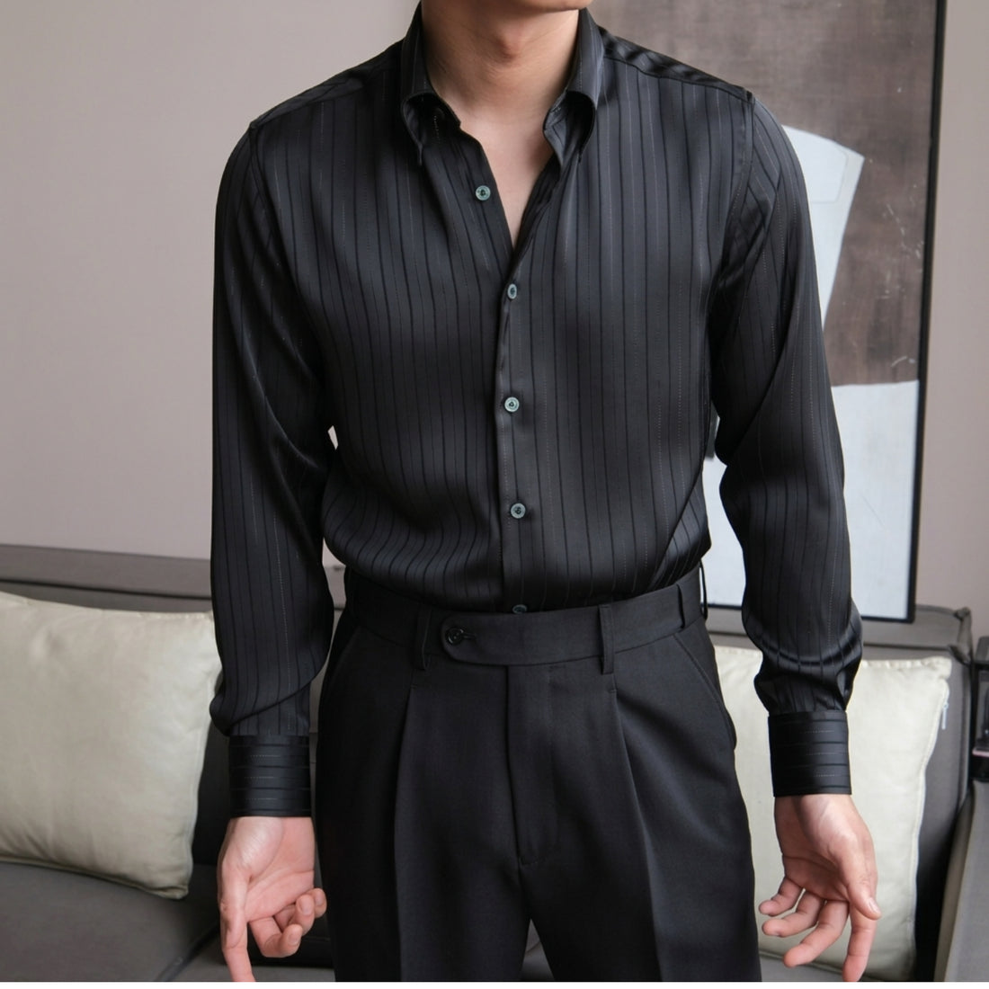 Black The Sinai Silk Shirt — 4