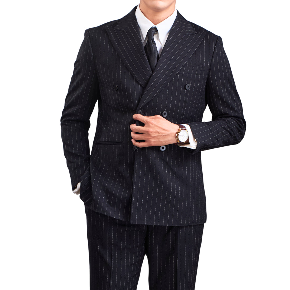 Natural The Sphinx Pinstripe Suit — 0