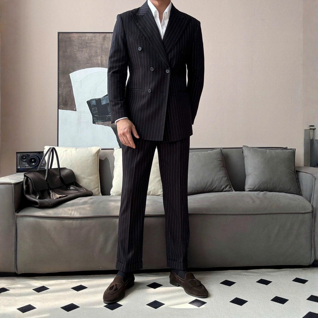 Natural The Sphinx Pinstripe Suit — 4