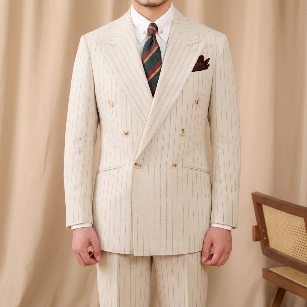 Trắng Ngà The Tanis Striped Suit — 1