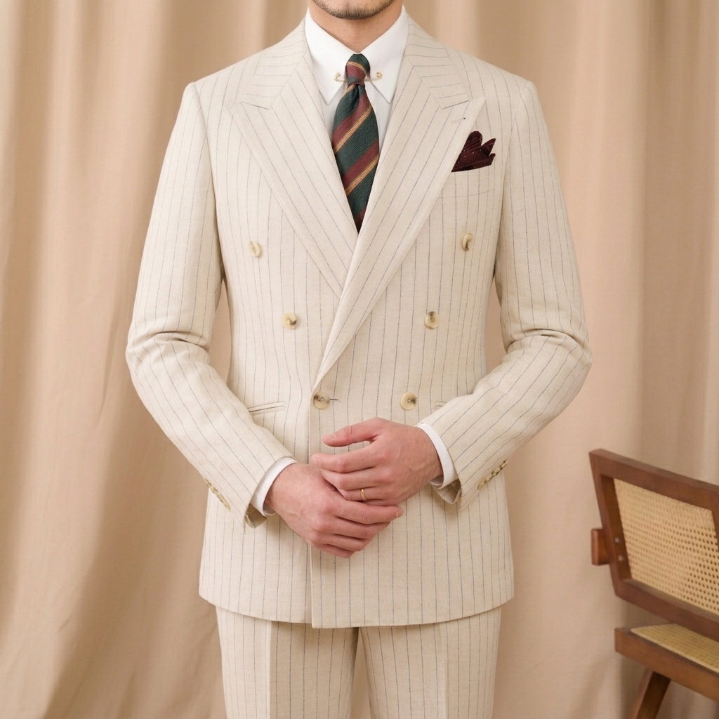 Trắng Ngà The Tanis Striped Suit — 3