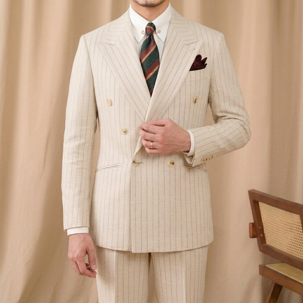 Trắng Ngà The Tanis Striped Suit — 4