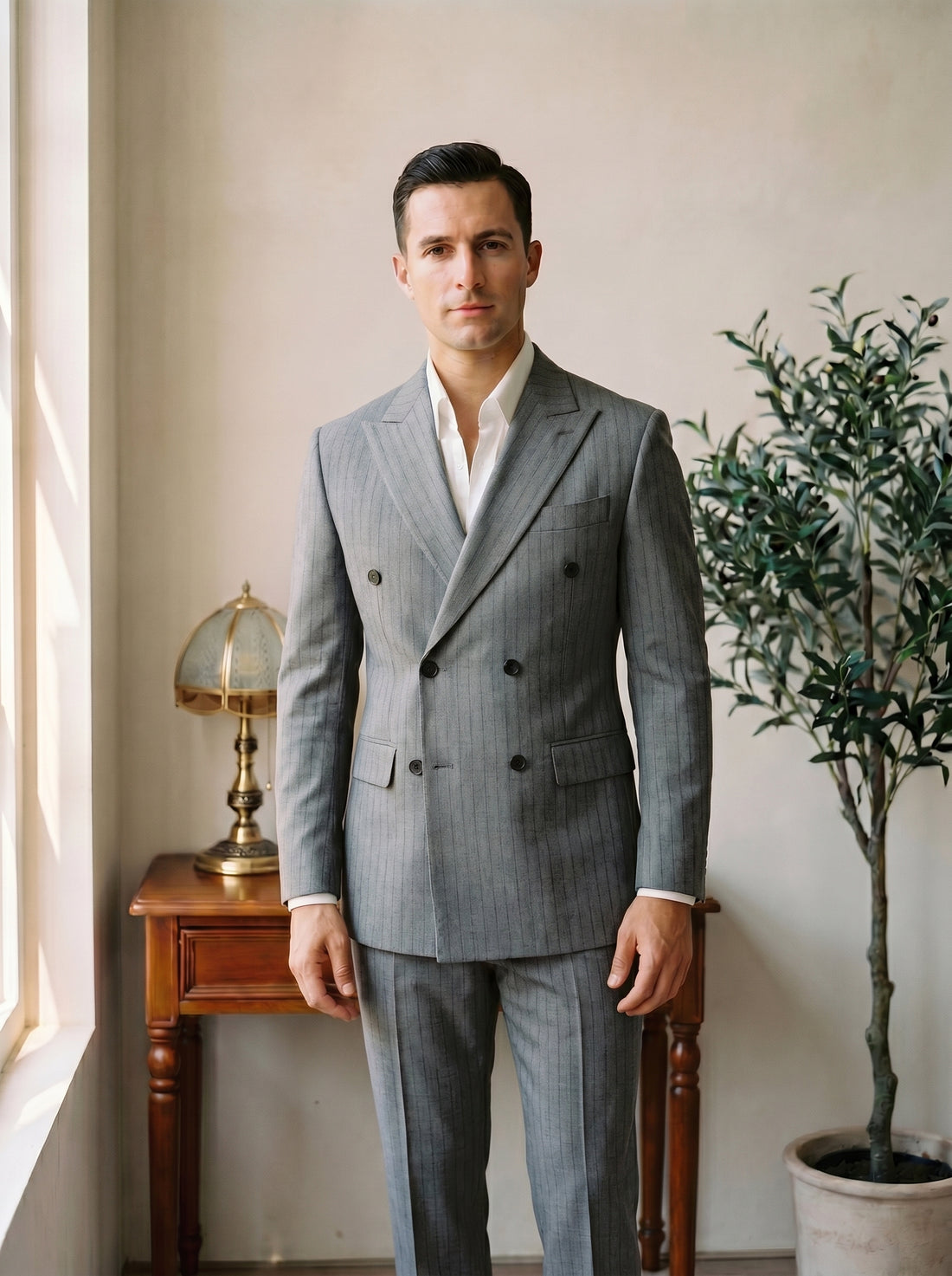Natural The Tanta Striped Suit — hero