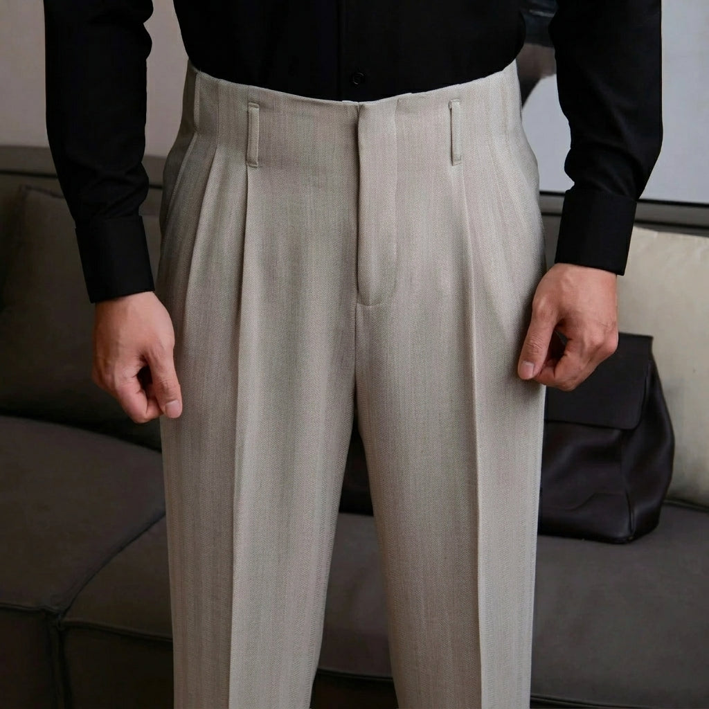 Natural The Thebes Pleated Trouser — 5