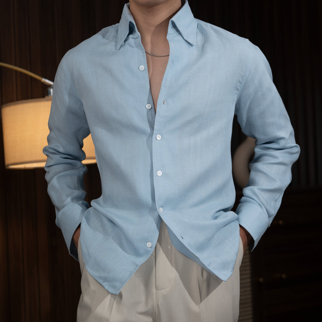 Blue The Thinis Linen Shirt — 2