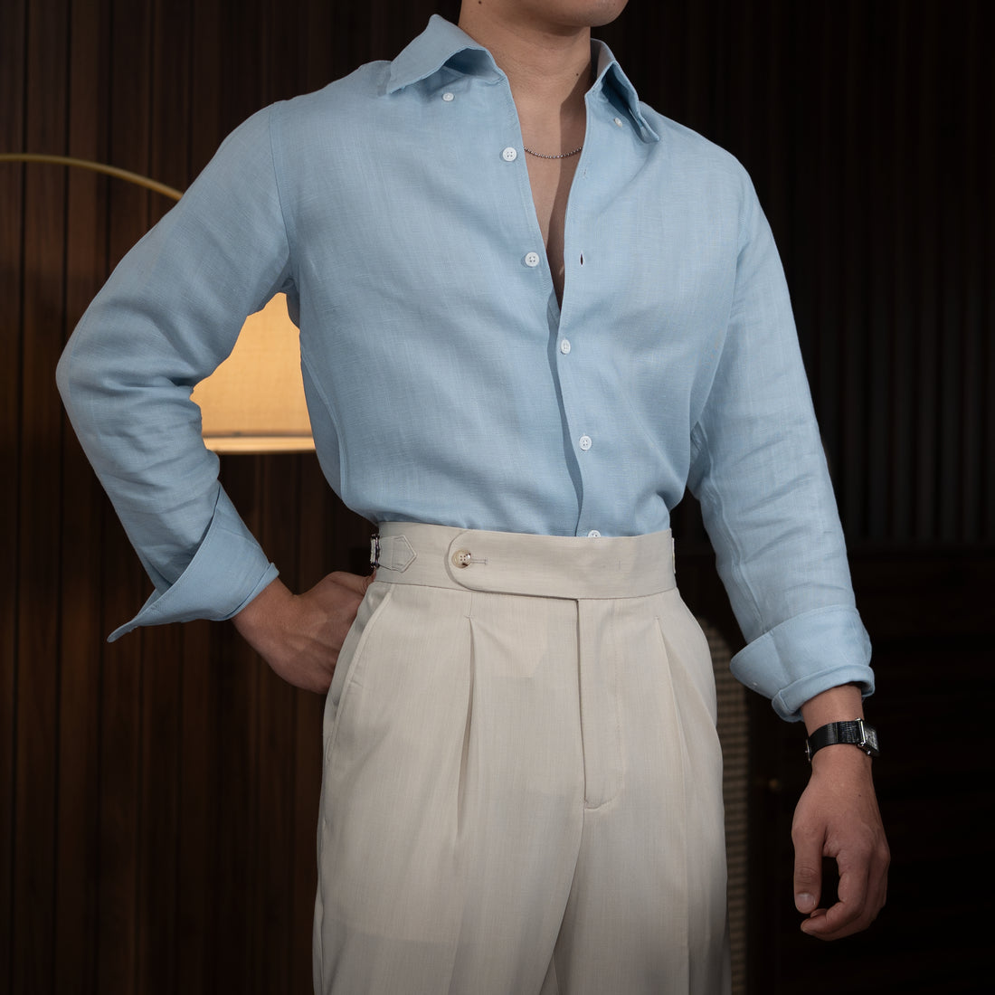 Blue The Thinis Linen Shirt — 4