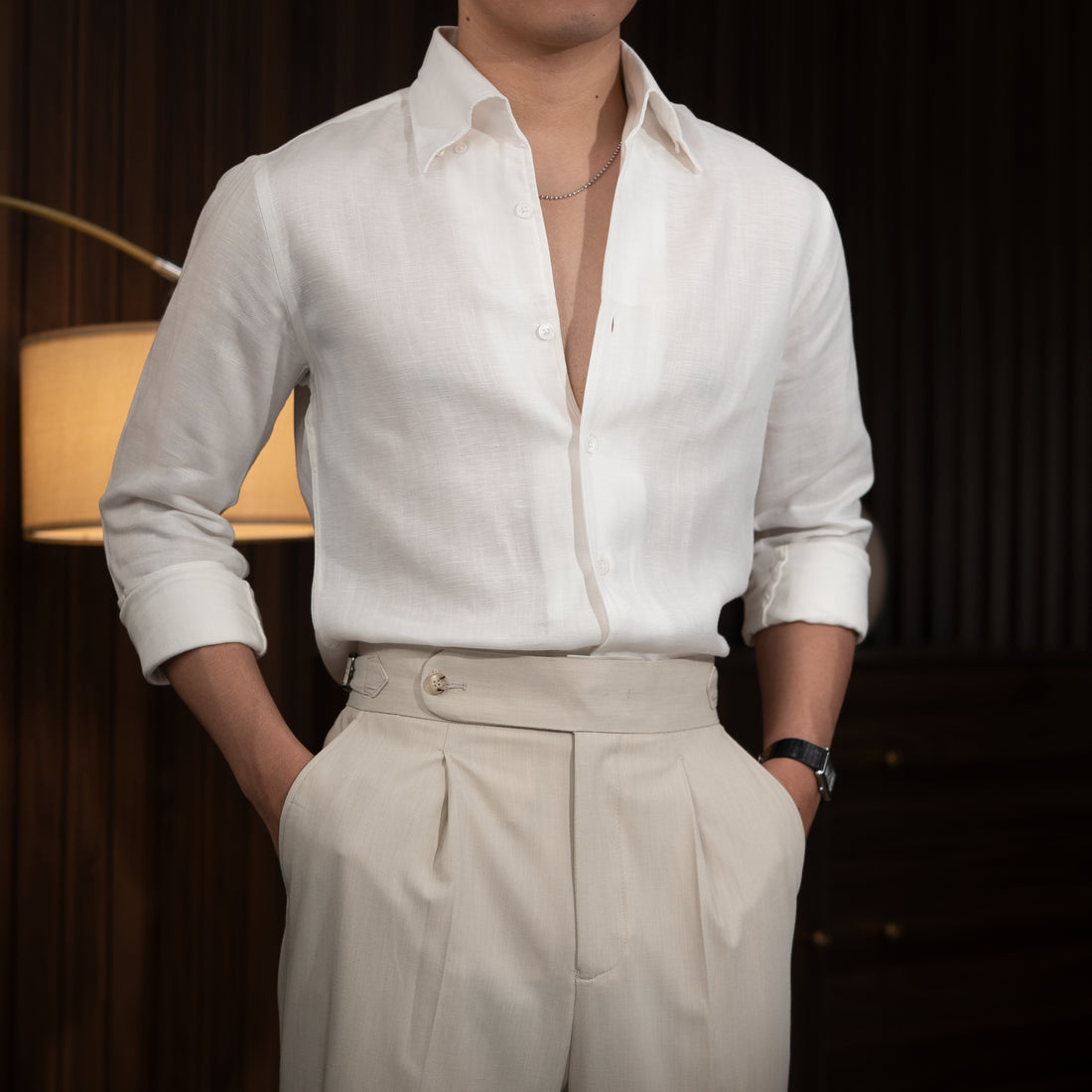 White The Thinis Linen Shirt — 4